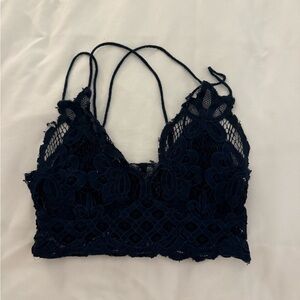 Free People Blue Lace Bralette Longline
